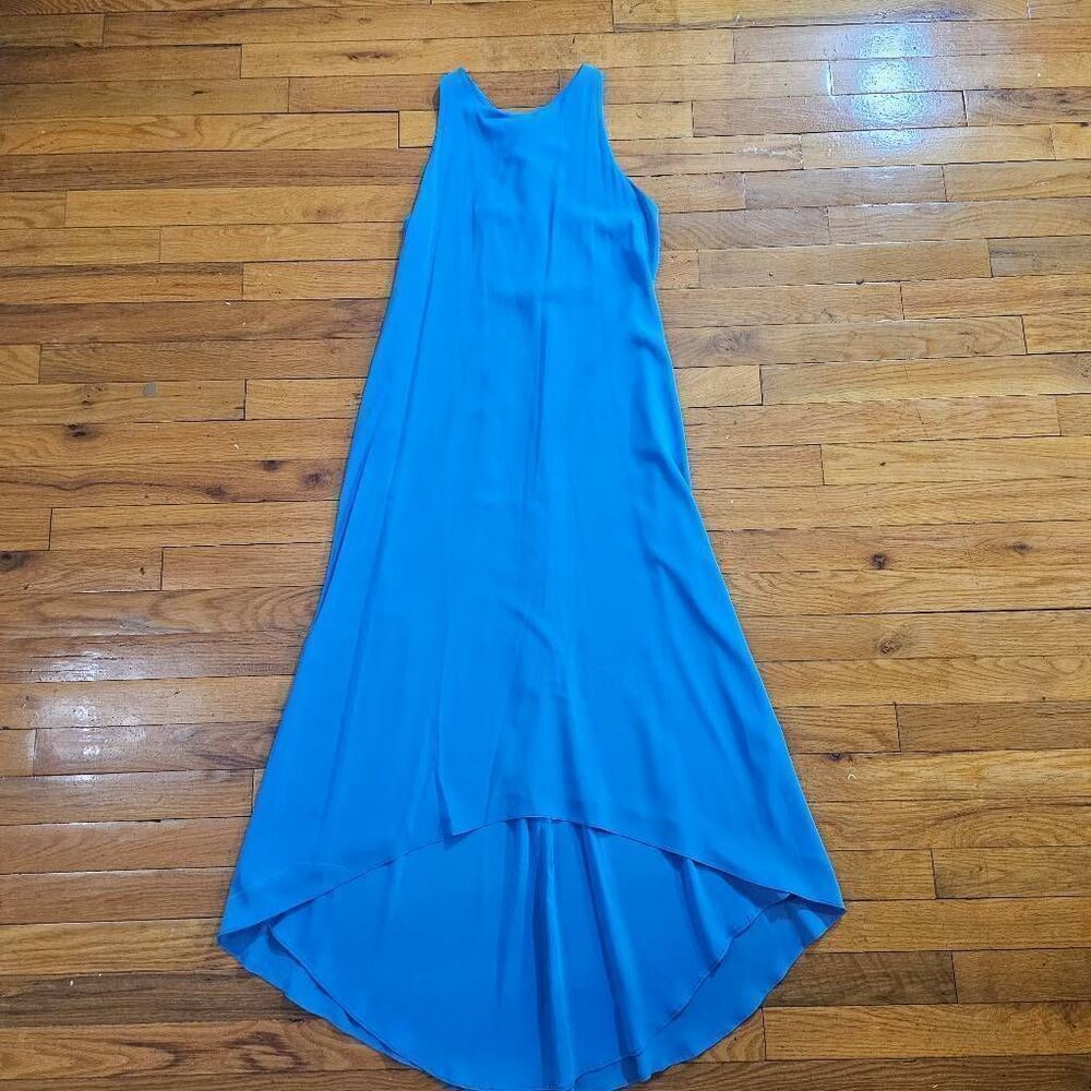Alice + Olivia Silk Maxi Dress Keyhole Blue Size XS - Picture 3 of 6